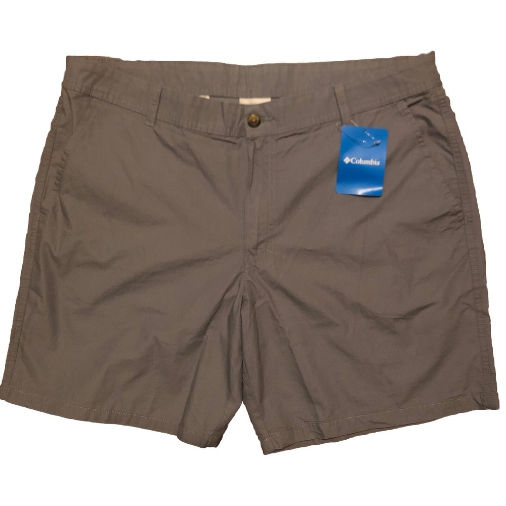 Columbia Mens Size 38x8 Archer Mountain Outdoors Gray Chino Shorts New